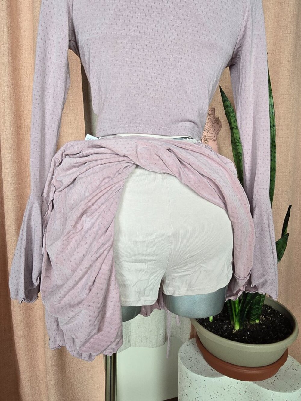 Lacemade Miss Taro Set, Cami, Pointenelle Corset Bellsleeve Top & Skort - Picture 9 of 11